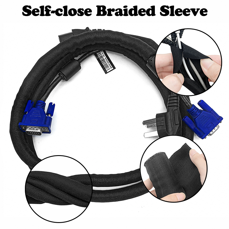 Cable Sleeve Braided - 5/10 M Kendiliğinden Kapanan PET Örgülü