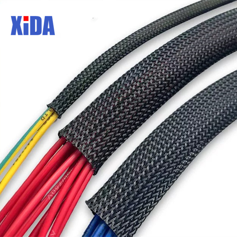 Cable Sleeve Braided - 5/10M siyah PET tel yalıtımlı örgü