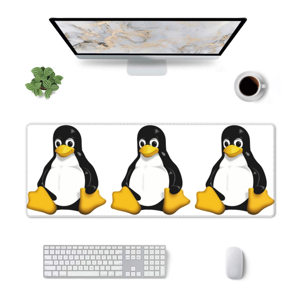 Gaming Accessories Logo - Büyük Boy Mouse Pad Linux Logolu