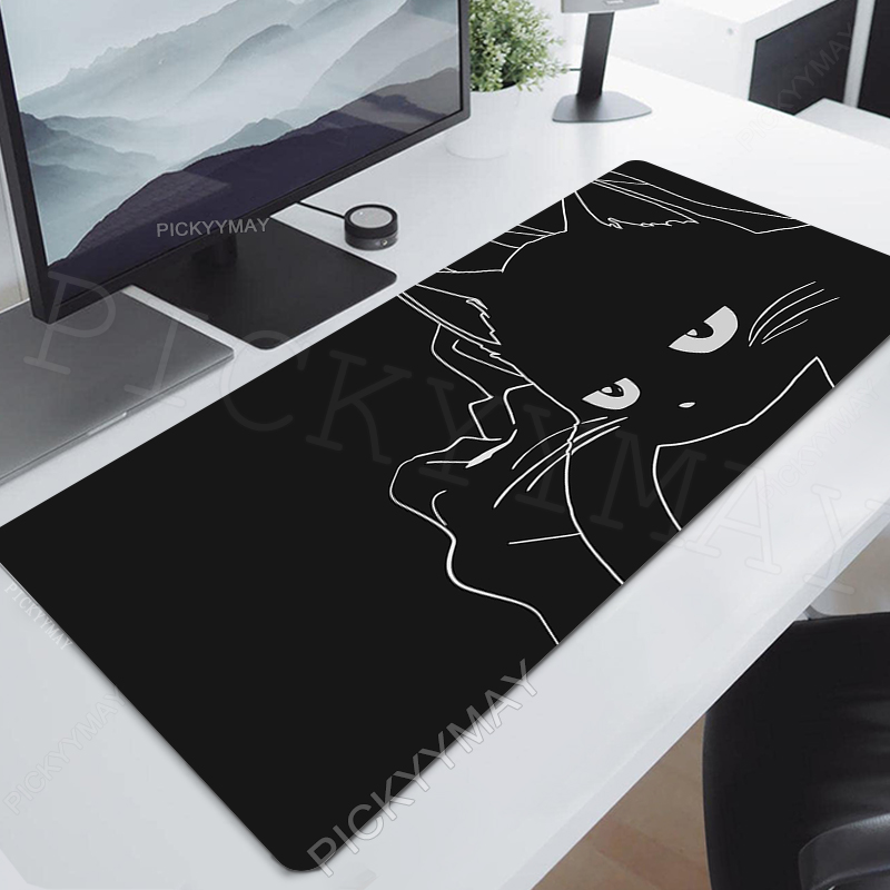 Gaming Accessories White - Oyun Mousepads Mousepad Siyah Kedi Büyük