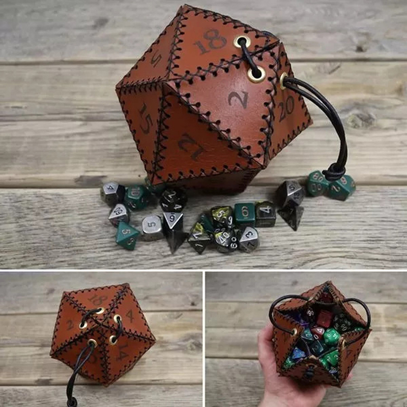 Deri D20 Zar Çantası Çokgen Sa - Gaming Accessories Gift Ideas incelemesi ve fiyatı