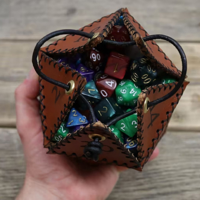 Deri D20 Zar Çantası Çokgen Sa - Gaming Accessories Gift Ideas incelemesi ve fiyatı