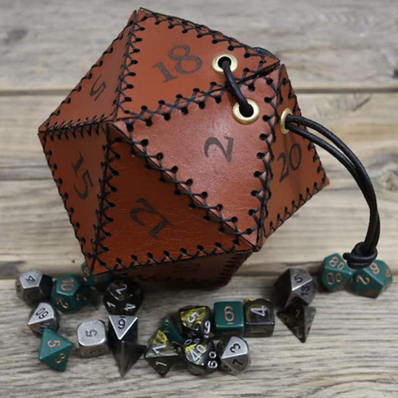 Deri D20 Zar Çantası Çokgen Sa - Gaming Accessories Gift Ideas incelemesi ve fiyatı