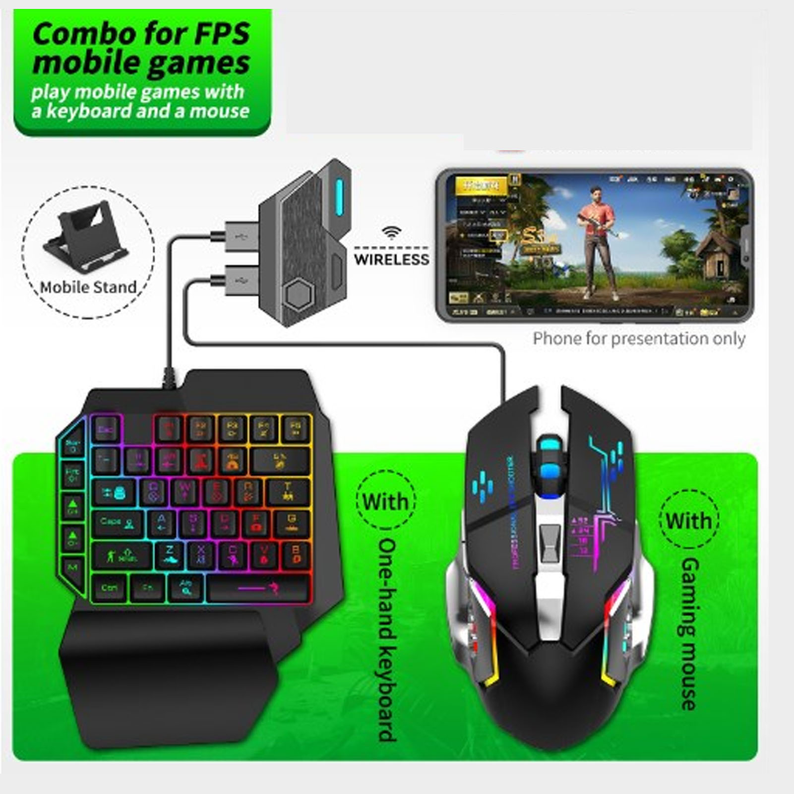 Klavye Fare Dönüştürücü Seti D - Gaming Accessories Phone incelemesi ve fiyatı