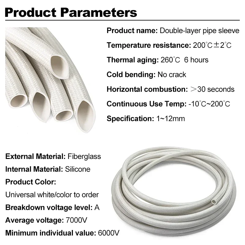 7000 V 200 Derece Yüksek Sıcak - Cable Sleeve Braided incelemesi ve fiyatı