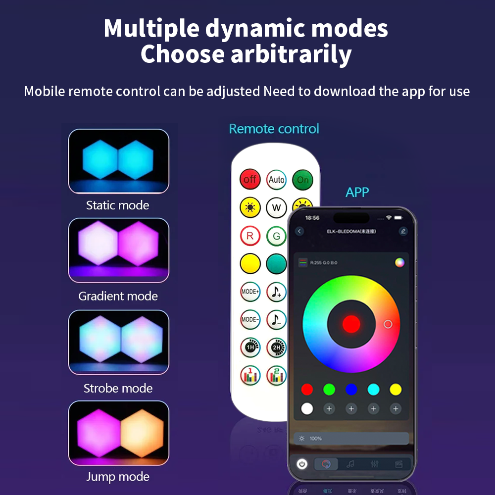 Akıllı RGB Hex Duvar Lambası D - Gaming Accessories Bedroom incelemesi ve fiyatı
