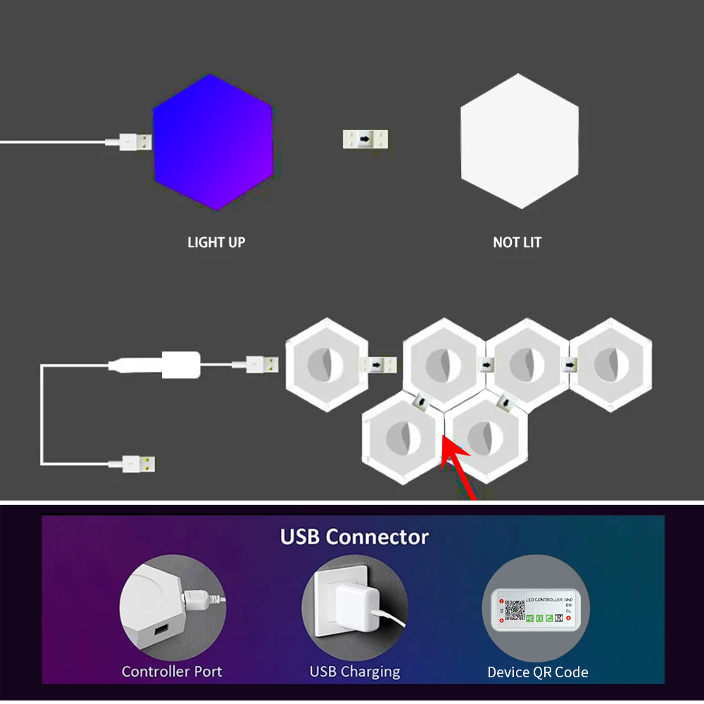 Akıllı RGB Hex Duvar Lambası D - Gaming Accessories Bedroom incelemesi ve fiyatı